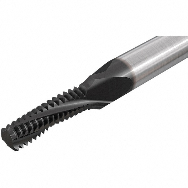 Helical Flute Thread Mill: M8x1.25, Internal, 3 Flute, 1/4