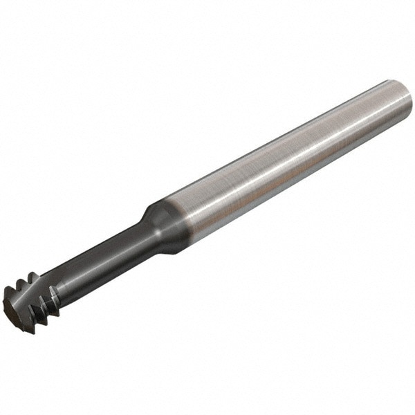 Helical Flute Thread Mill: 1/4-28, Internal, 3 Flute, 1/4