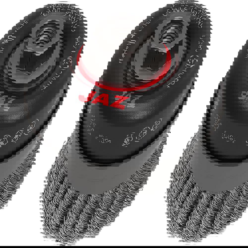 Cup Brushes; Brush Diameter (Decimal Inch): 6 ; Brush Type: Knotted ; Fill Material: Steel ; Arbor Type: Threaded Arbor ; Arbor Hole Thread Size: 5/8-11 ; Grade: Coarse