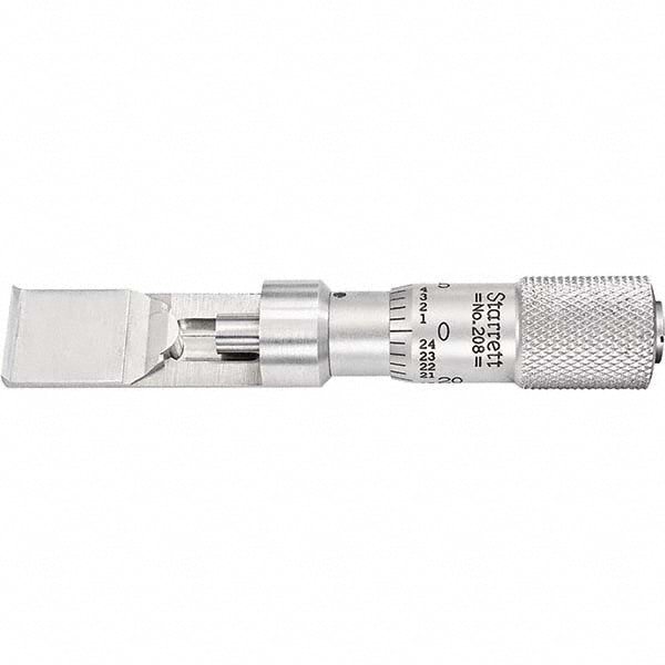 0 to 0.375 Inch Measurement Range, 0.001 Inch Graduation, Satin Chrome Coated Stainless Steel, Mechanical Can Seam Micrometer