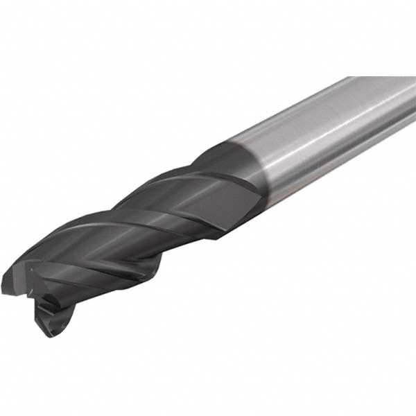 Square End Mill: 0.2362'' Dia, 0.6299'' LOC, 3 Flutes, Solid Carbide