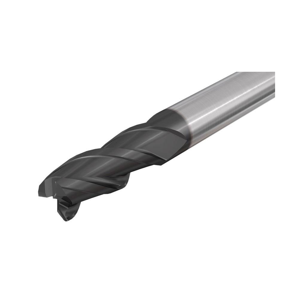 Square End Mill: 0.3937'' Dia, 0.8661'' LOC, 3 Flutes, Solid Carbide