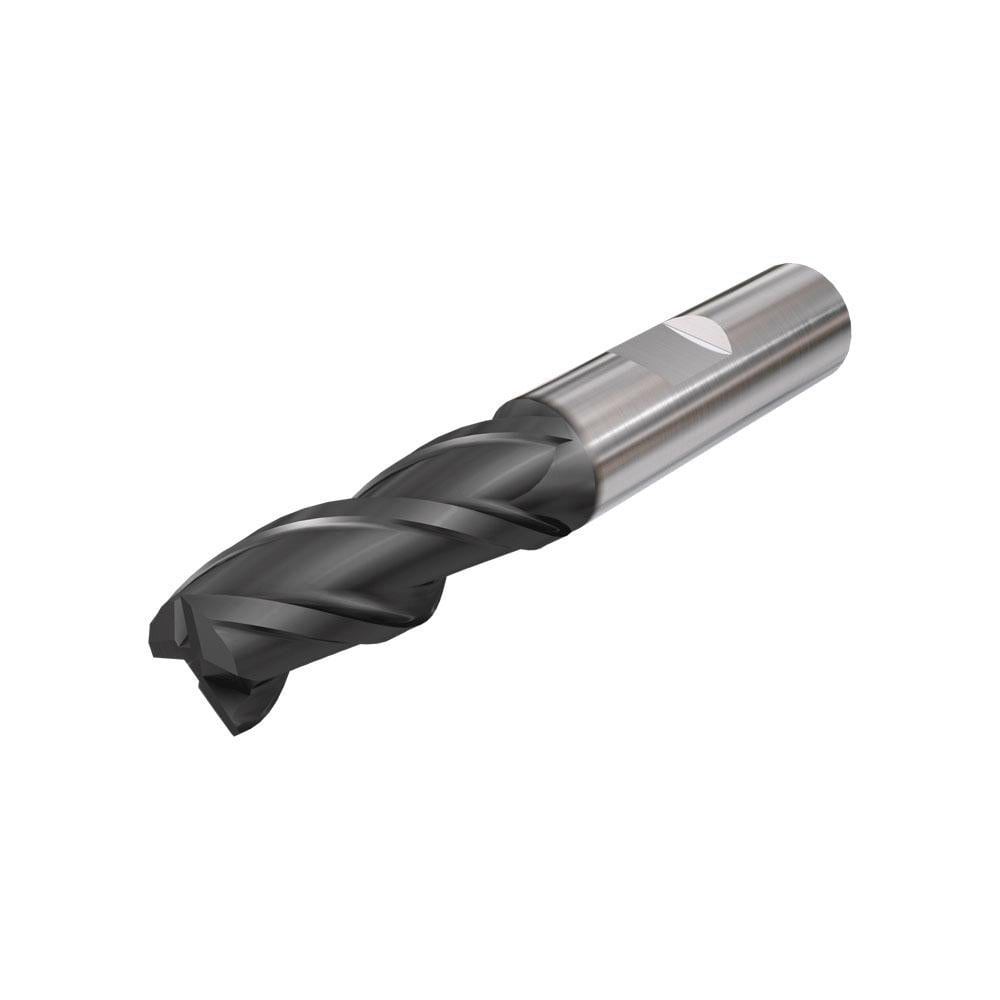 Square End Mill: 1/8'' Dia, 1/4'' LOC, 1/8'' Shank Dia, 1-1/2'' OAL, 3 Flutes, Solid Carbide