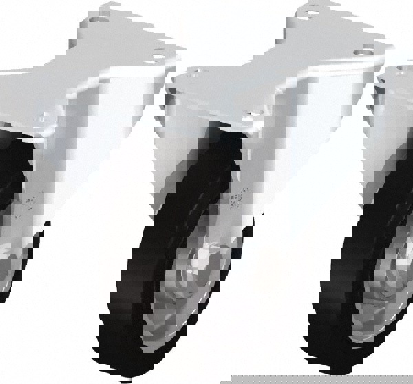 Rigid Top Plate Caster: Solid Rubber, 4