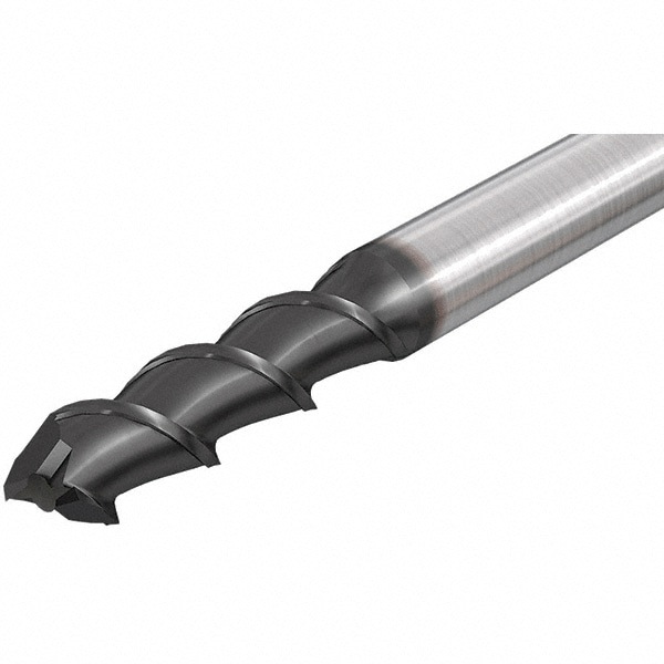 Square End Mill: 0.3937'' Dia, 0.8661'' LOC, 2 Flutes, Solid Carbide