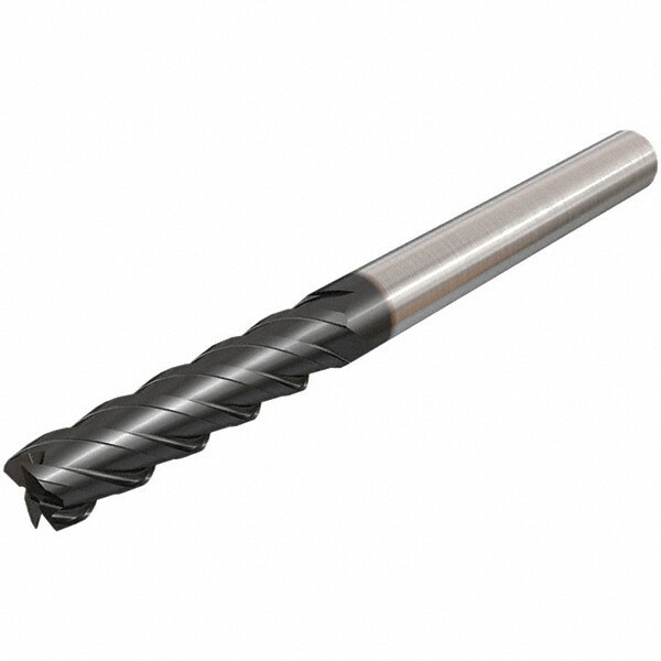 Square End Mill: 0.4724'' Dia, 1.8898'' LOC, 4 Flutes, Solid Carbide