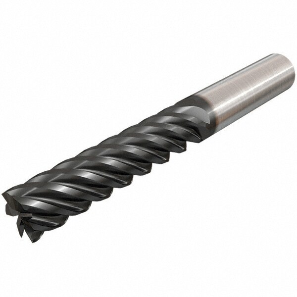 Square End Mill: 0.3937'' Dia, 2.3622'' LOC, 4 Flutes, Solid Carbide