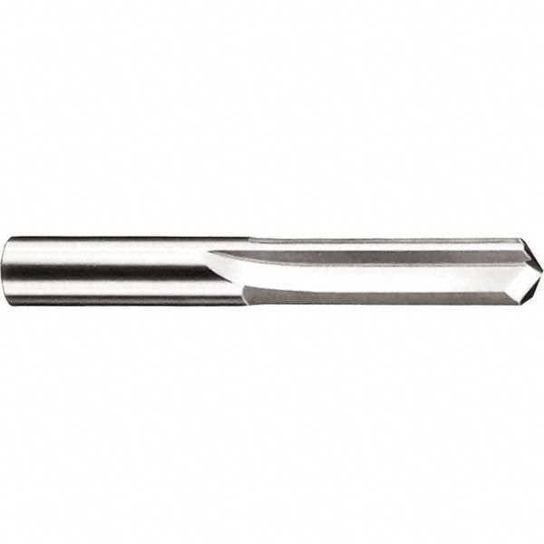 Straight-Flute Drill Bit: #3, 140 deg Point, Solid Carbide