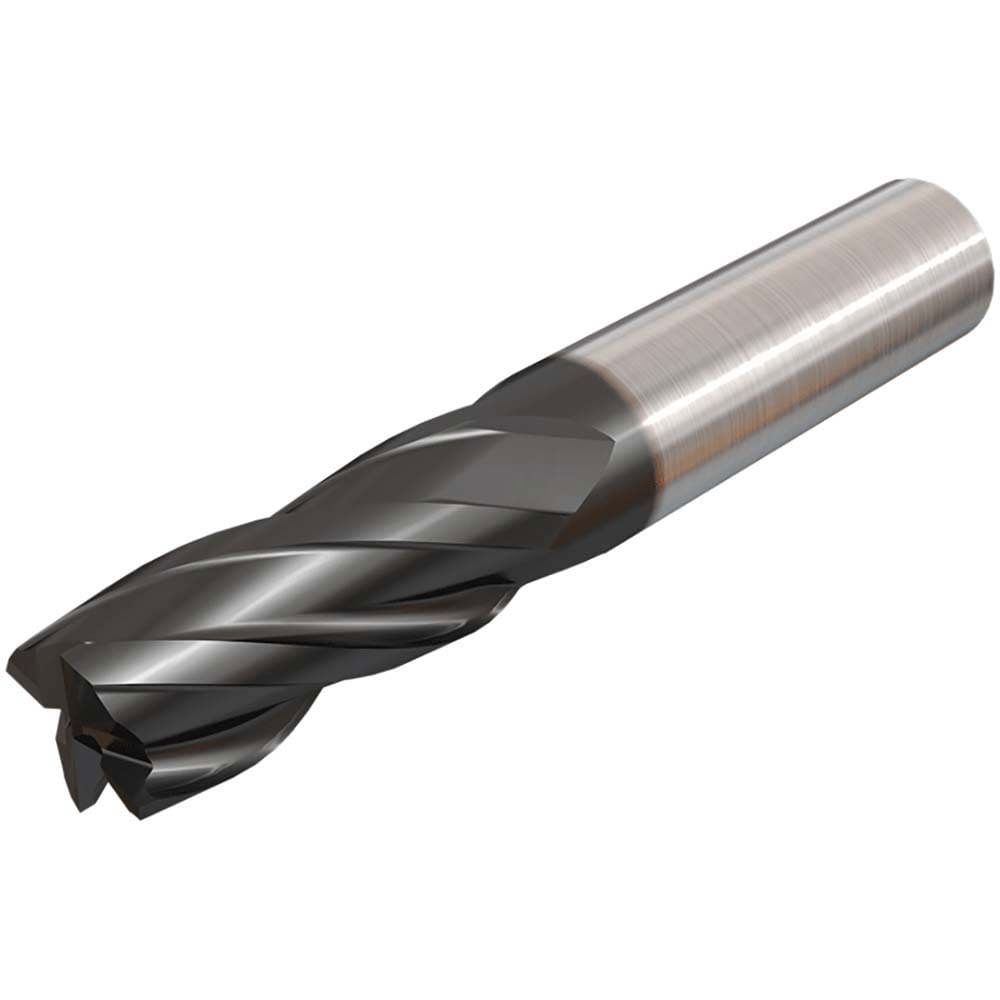 Square End Mill: 4.5 mm Dia, 4 Flutes, 14 mm LOC, Solid Carbide, 30 &deg; Helix