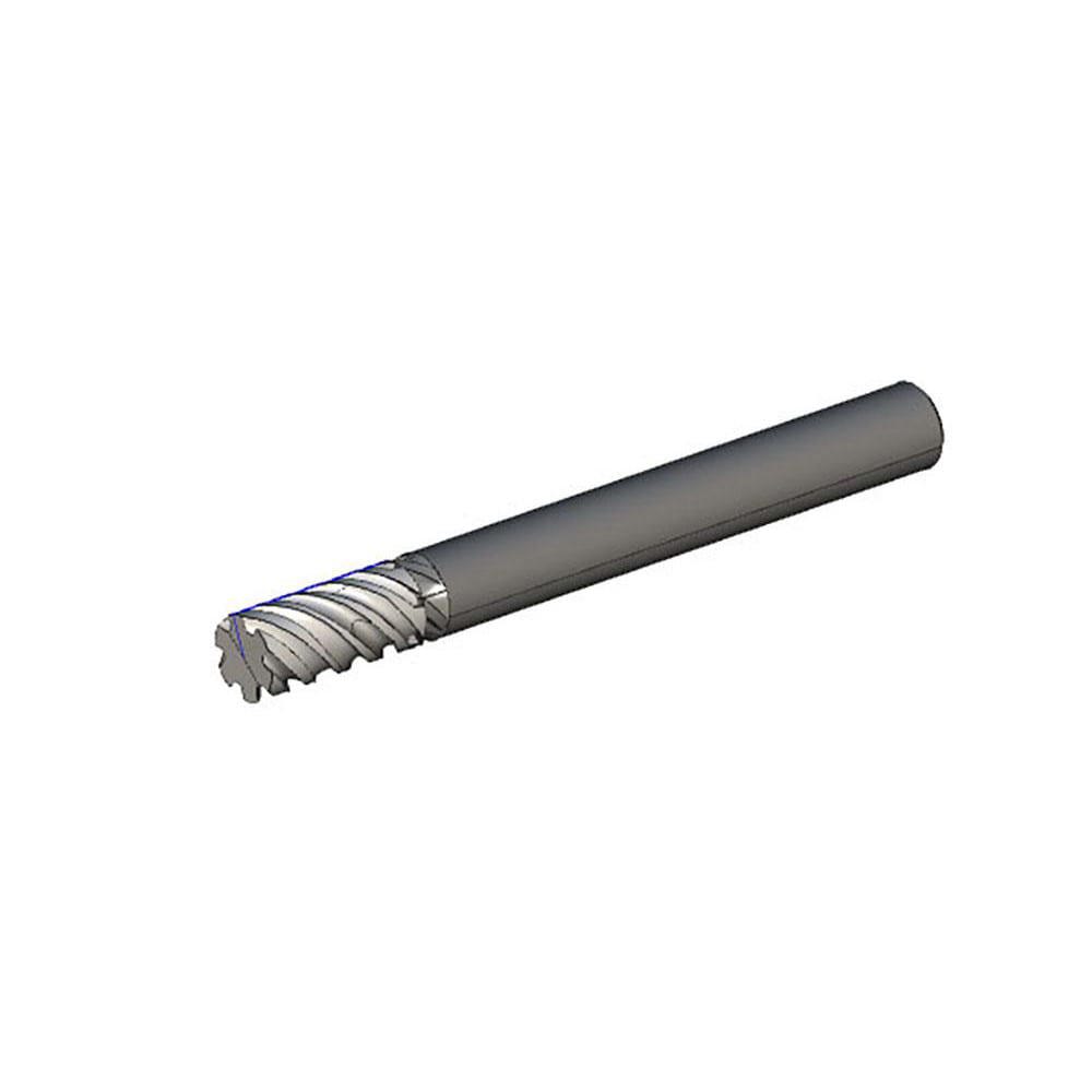Square End Mill: 0.2362'' Dia, 0.5118'' LOC, 6 Flutes, Solid Carbide