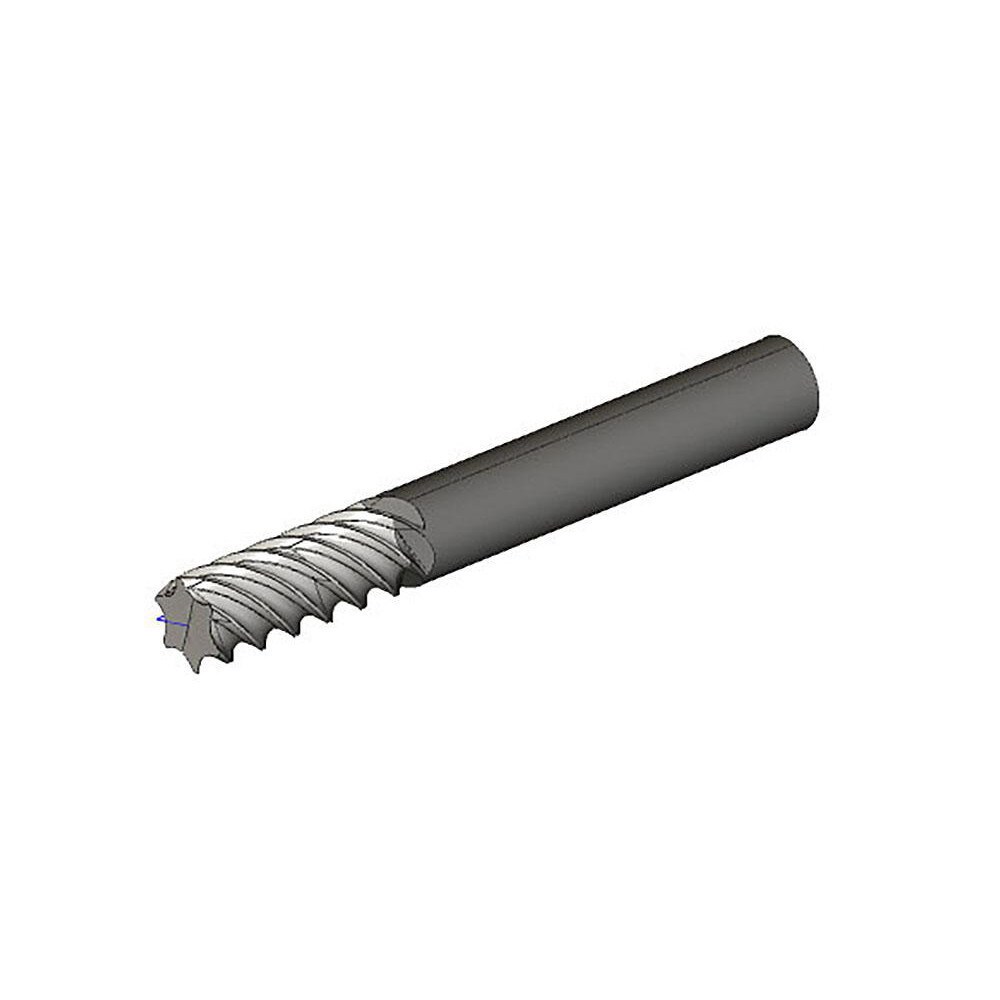 Square End Mill: 0.7874'' Dia, 1.4961'' LOC, 6 Flutes, Solid Carbide