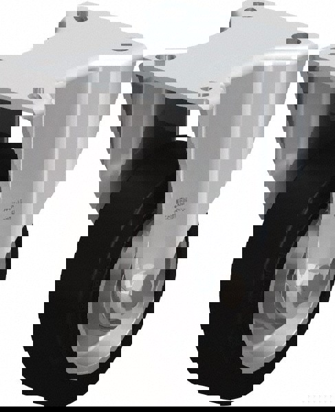 Rigid Top Plate Caster: Solid Rubber, 4