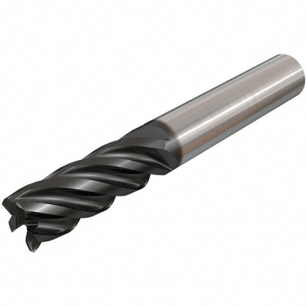 Corner Chamfer End Mill: 8 mm Dia, 20 mm LOC, 5 Flutes, 0.25 mm Chamfer Width, Solid Carbide