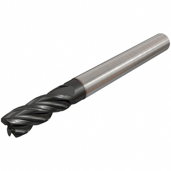 Corner Chamfer End Mill: 5 mm Dia, 12 mm LOC, 4 Flutes, 0.18 mm Chamfer Width, Solid Carbide