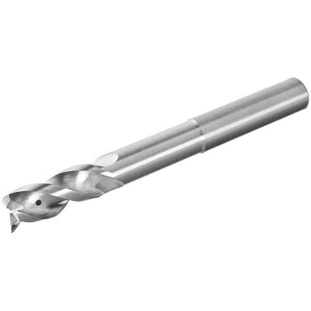 Corner Radius End Mill: 12 mm Dia, 18 mm LOC, 0.2 mm Radius, 3 Flutes, Solid Carbide
