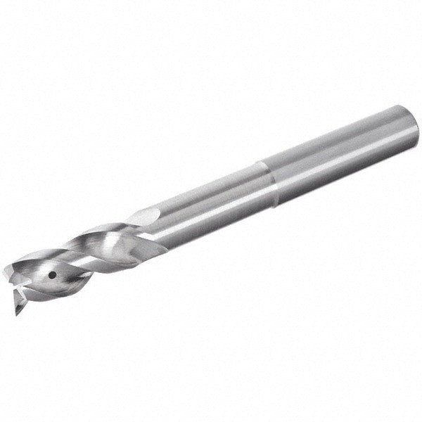 Corner Radius End Mill: 6 mm Dia, 12 mm LOC, 0.2 mm Radius, 3 Flutes, Solid Carbide