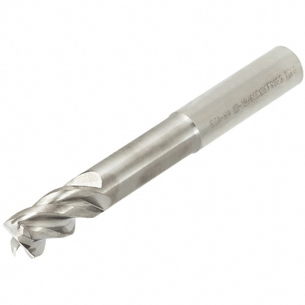 Corner Radius End Mill: 16 mm Dia, 32 mm LOC, 0.2 mm Radius, 4 Flutes, Solid Carbide