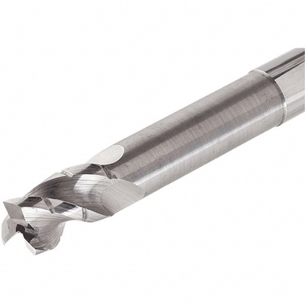 Corner Radius End Mill: 12 mm Dia, 26 mm LOC, 0.2 mm Radius, 3 Flutes, Solid Carbide