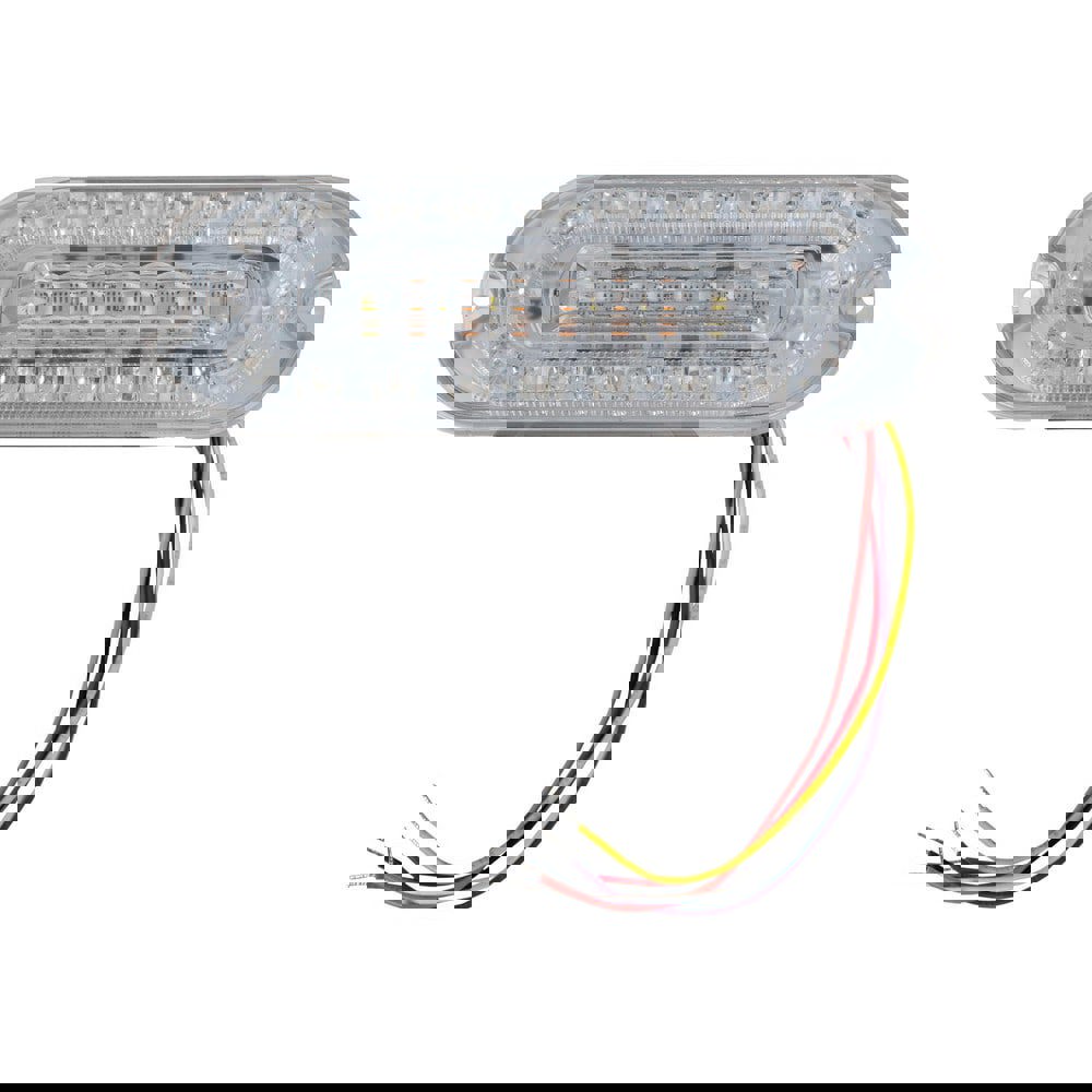 Towing Lights; Type: LED ; Color: Amber; Red ; Length (Inch): 6-24/64 ; Width (Inch): 38/64 ; Voltage: 10V ; Material: Aluminum; Polycarbonate