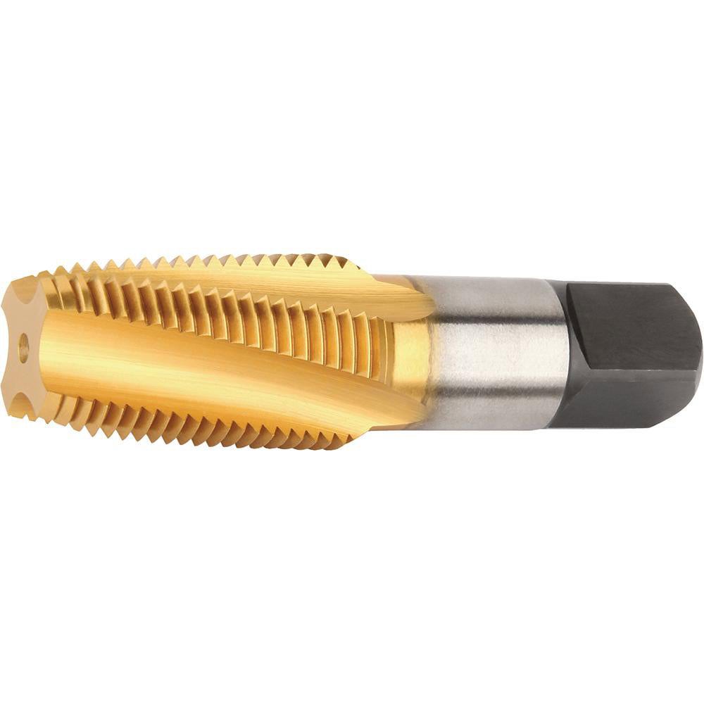 Spiral Flute Pipe Taps; Thread Size (Inch): 1/16-27 ; Overall Length (Decimal Inch): 2.1300 ; Chamfer: Semi-Bottoming ; Thread Standard: NPT ; Flute Direction: Right Hand ; Helix Angle: 15