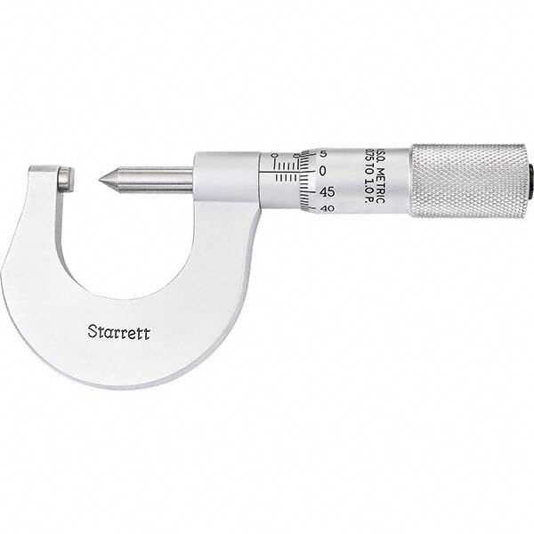 0mm (0.75mm Pitch) to 25mm (1mm Pitch) Range, Mechanical Screw Thread Micrometer