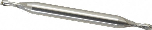 Square End Mill: 3/32'' Dia, 9/32'' LOC, 3/16'' Shank Dia, 2-1/4'' OAL, 2 Flutes, Cobalt