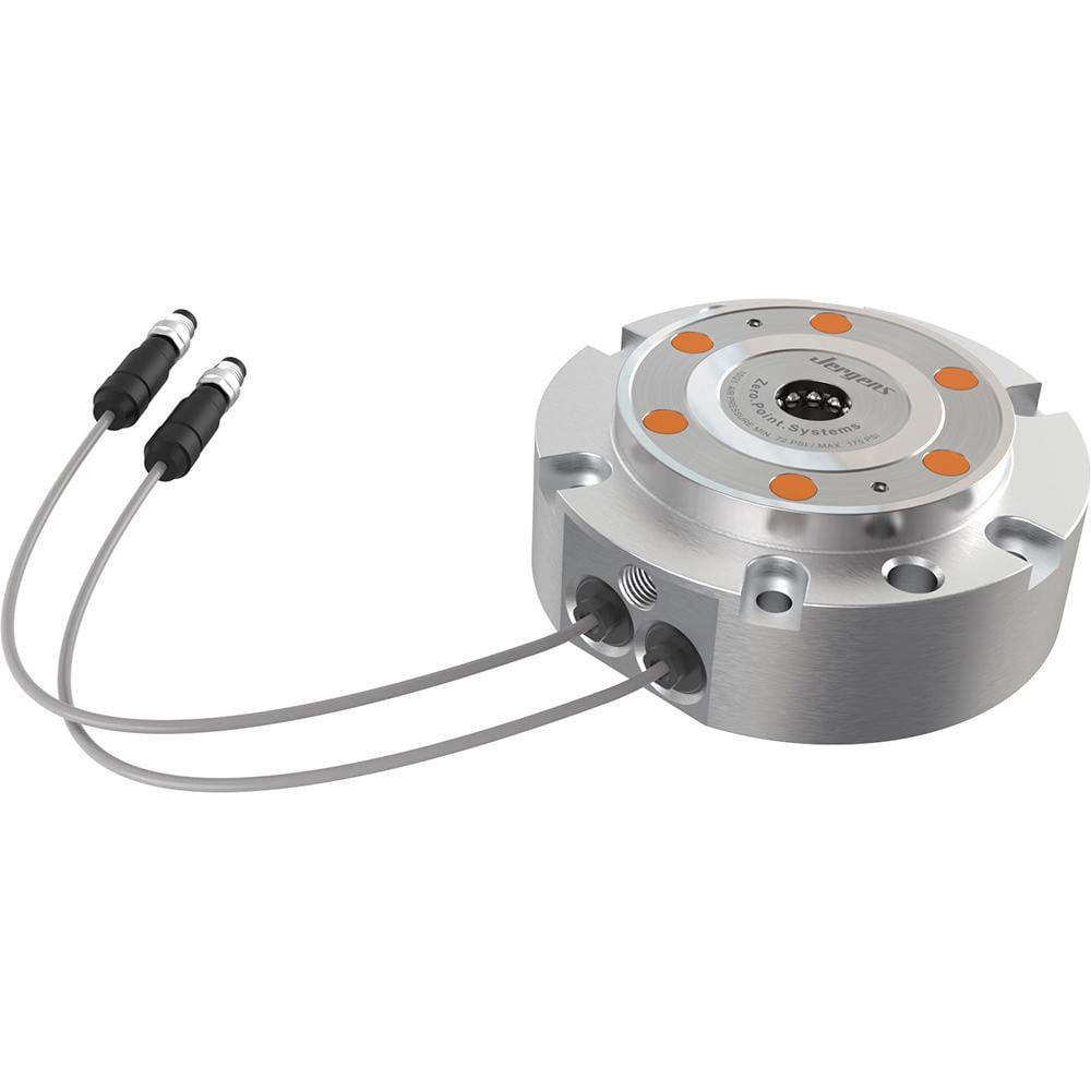 CNC Quick-Change Clamping Modules; Actuation Type: Pneumatic ; Number of Module Centers: 1 ; Indexing: No ; Mounting Hole Location: Bottom