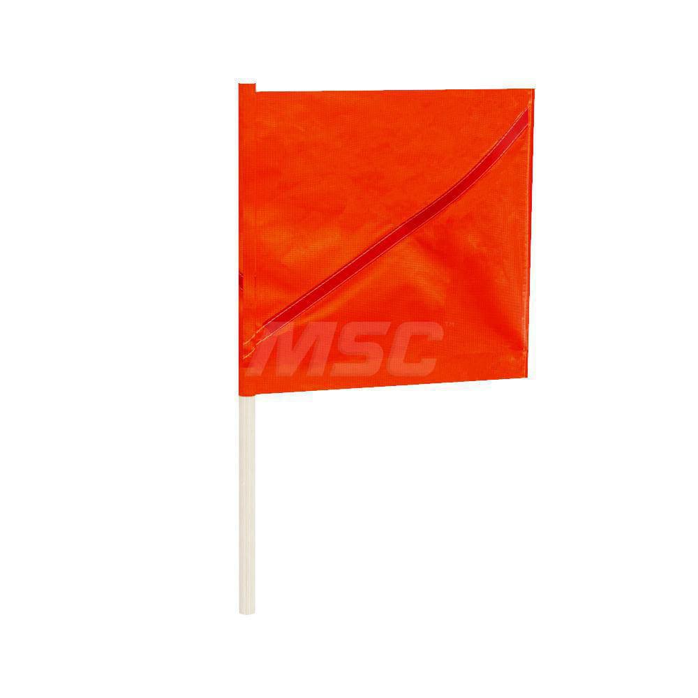 Traffic Flags; Material: Vinyl Flag; Wood Dowel ; Dowel Handle Diameter (Inch): 3/4