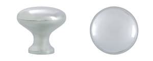 MUSHROOM KNOB 11/4 ZINC CP 5 PK