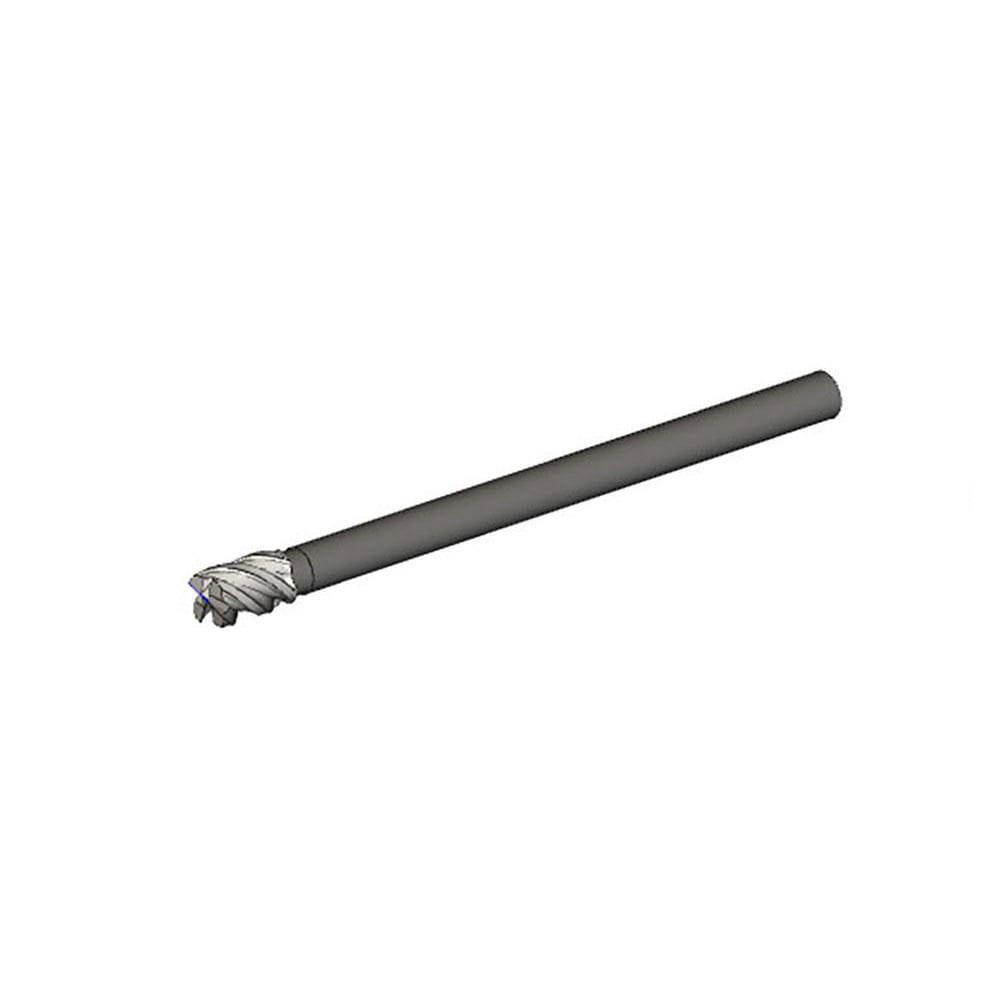 Corner Radius End Mill: 10 mm Dia, 15 mm LOC, 0.5 mm Radius, 4 Flutes, Solid Carbide
