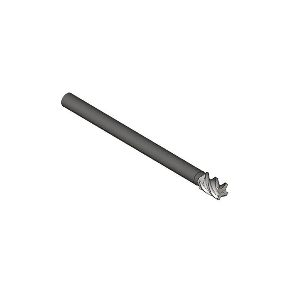 Corner Radius End Mill: 12 mm Dia, 18 mm LOC, 0.5 mm Radius, 4 Flutes, Solid Carbide