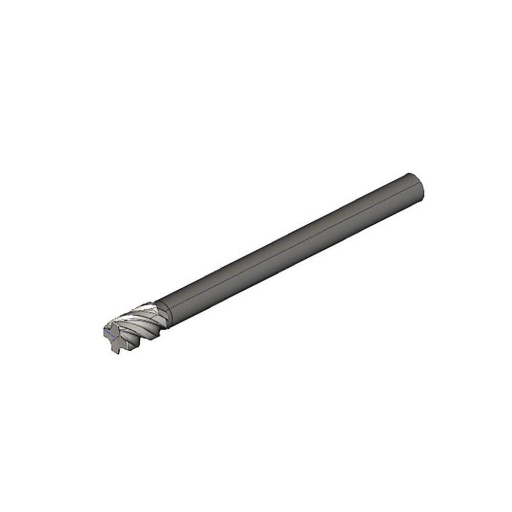 Corner Radius End Mill: 14 mm Dia, 21 mm LOC, 0.5 mm Radius, 4 Flutes, Solid Carbide