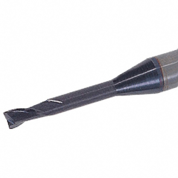 Square End Mill: 0.0394'' Dia, 0.0591'' LOC, 2 Flutes, Solid Carbide