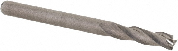 Square End Mill: 0.1181'' Dia, 0.4724'' LOC, 3 Flutes, Solid Carbide