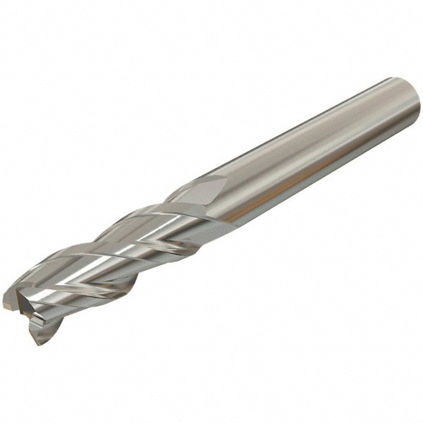 Square End Mill: 0.4724'' Dia, 0.8661'' LOC, 3 Flutes, Solid Carbide