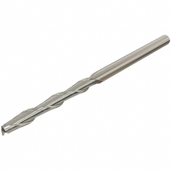 Square End Mill: 0.6299'' Dia, 2.5591'' LOC, 2 Flutes, Solid Carbide