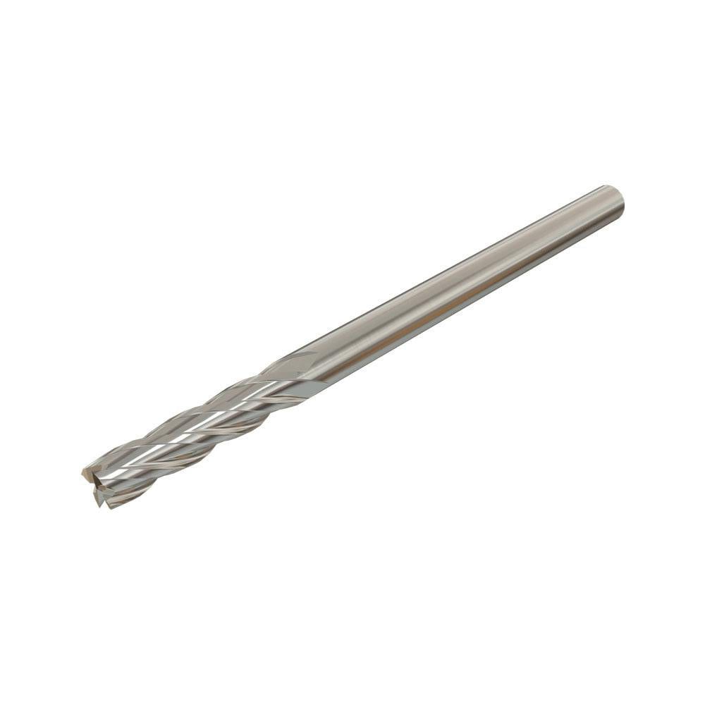 Square End Mill: 0.4724'' Dia, 2.9528'' LOC, 4 Flutes, Solid Carbide