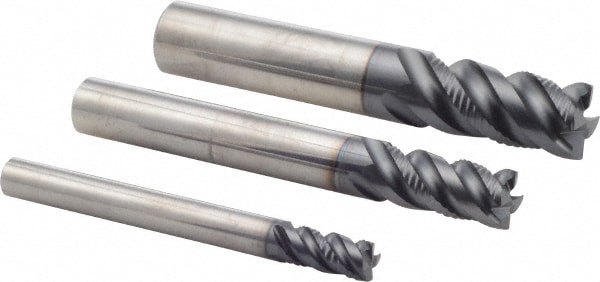End Mill Set: 4 Flute, Square End
