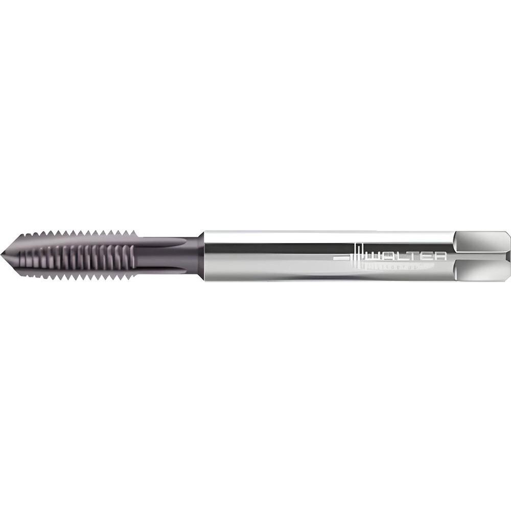 Spiral Point Tap: M3x0.5 Metric, 2 Flutes, Plug Chamfer, 6H Class of Fit, High-Speed Steel-E-PM, AlCrN Coated