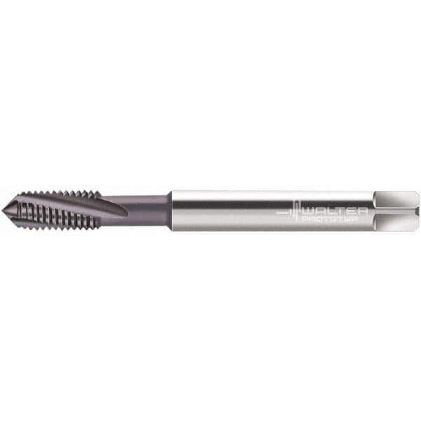 Spiral Flute Tap: M4x0.70 Metric, 3 Flutes, Modified Bottoming, 6HX Class of Fit, Powdered Metal, AlCrN Coated
