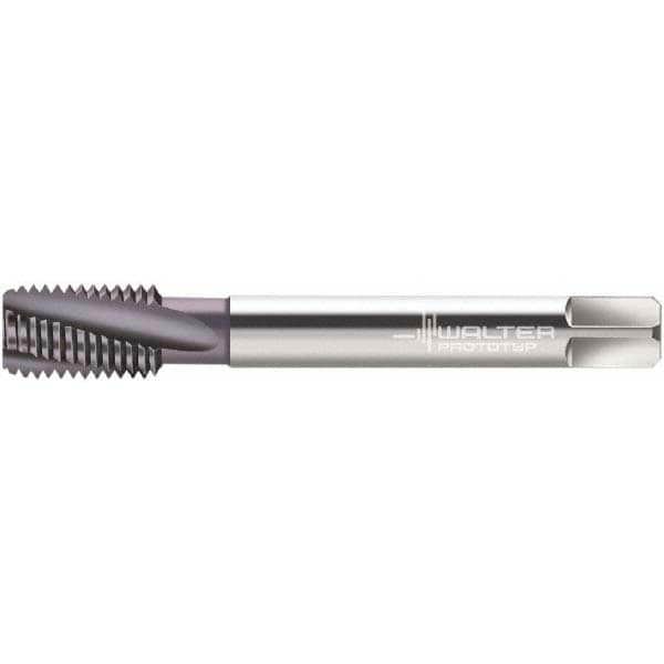 Spiral Flute Tap: M20x2.50 Metric, 4 Flutes, Modified Bottoming, 6HX Class of Fit, Powdered Metal, AlCrN Coated