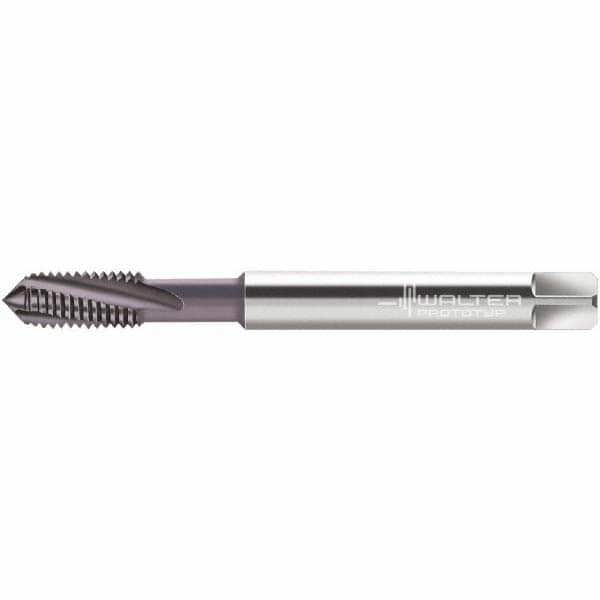 Spiral Flute Tap: M8x1.00 Metric Fine, 3 Flutes, Modified Bottoming, 6HX Class of Fit, Powdered Metal, AlCrN Coated