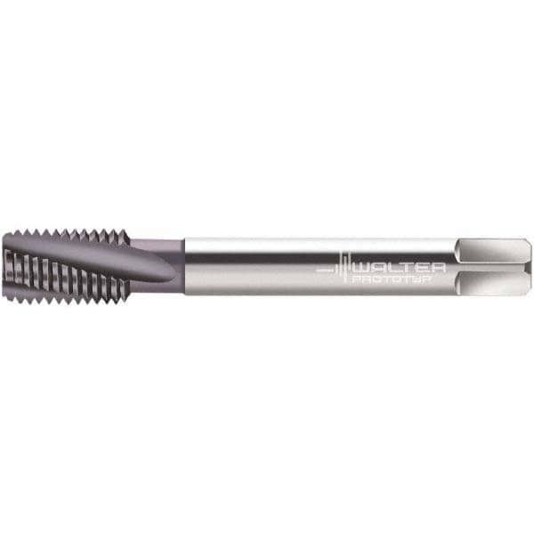 Spiral Flute Tap: M14x1.50 Metric Fine, 4 Flutes, Modified Bottoming, 6HX Class of Fit, Powdered Metal, AlCrN Coated