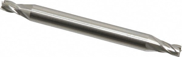 Square End Mill: 1/8'' Dia, 3/16'' LOC, 3/16'' Shank Dia, 2'' OAL, 4 Flutes, Cobalt