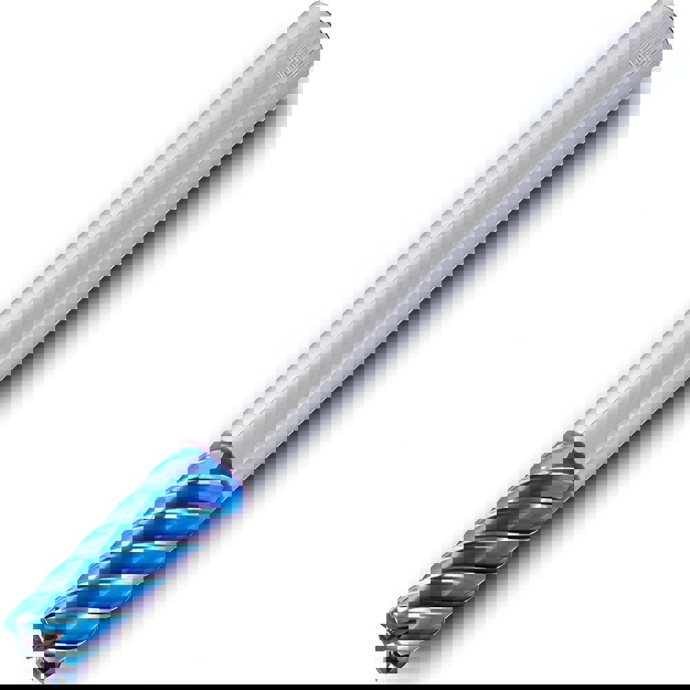 Corner Radius End Mill: 6 mm Dia, 6 mm LOC, 0.25 mm Radius, 6 Flutes, Solid Carbide