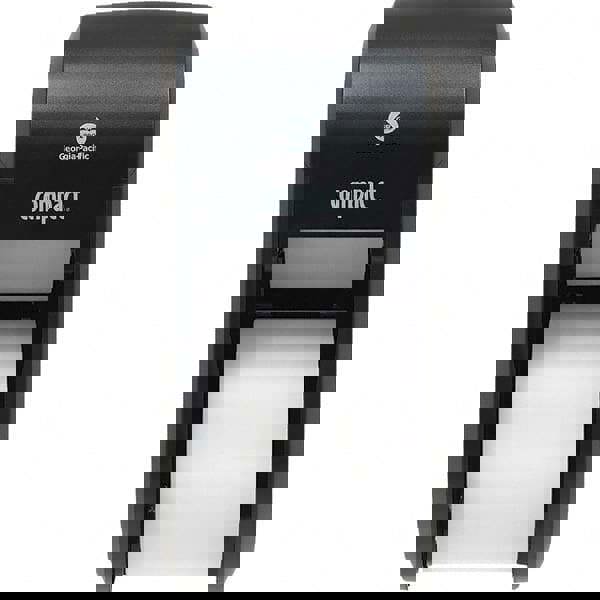 Compact 2-Roll Vertical Coreless High-Capacity Toilet Paper Dispenser, Black