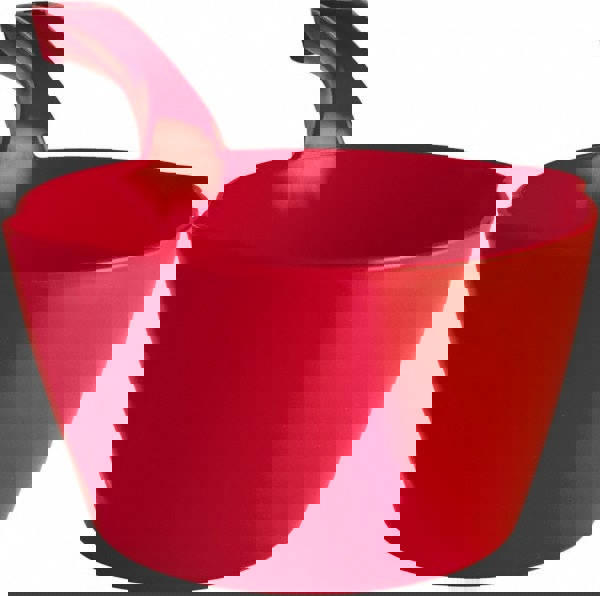 64 oz Red Polypropylene Round Bottom Scoop