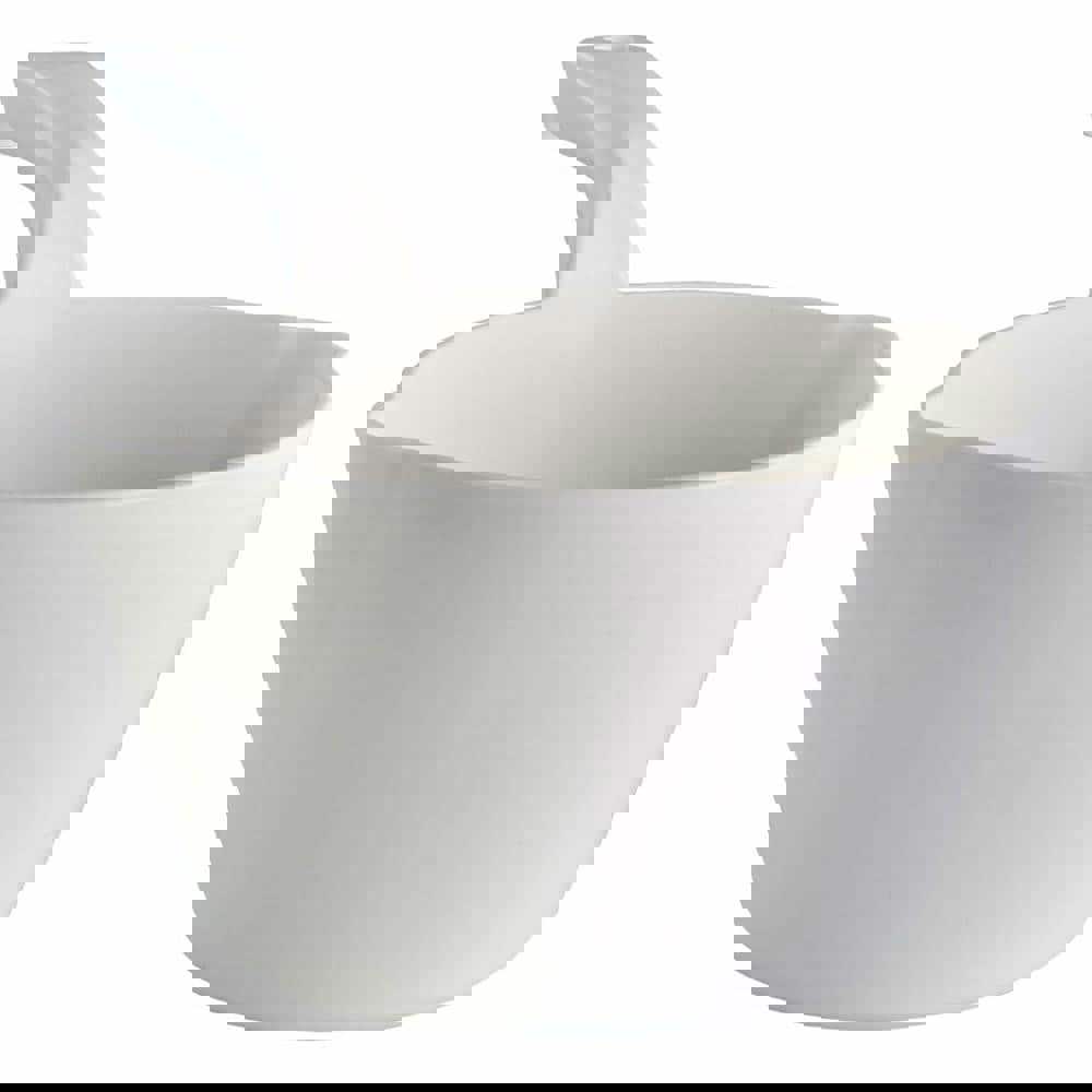 64 oz White Polypropylene Round Bottom Scoop