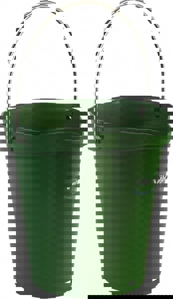 1-1/2 Gal, Polypropylene Round Green Single Pail with Pour Spout
