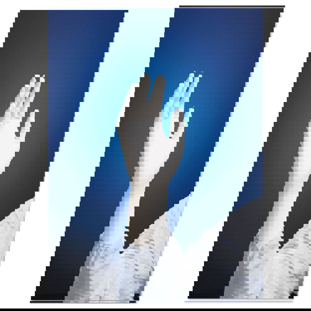 Disposable Gloves: Large, 6.3 mil Thick, Nitrile, Cleanroom Grade